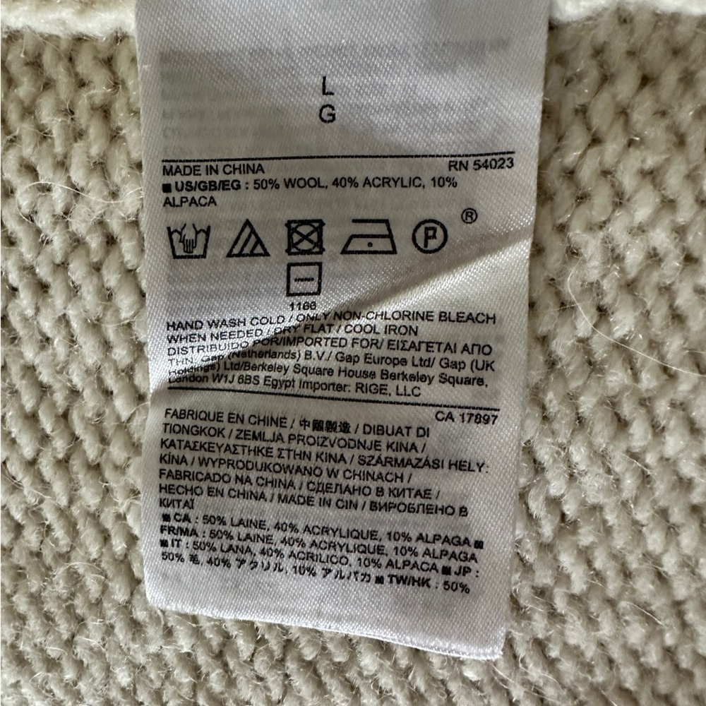 BANANA republic drama coat cocoon wool blend cream size large - Picture 5 of 8